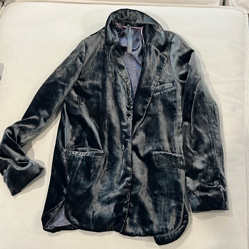 Anthropologie velvet blazer